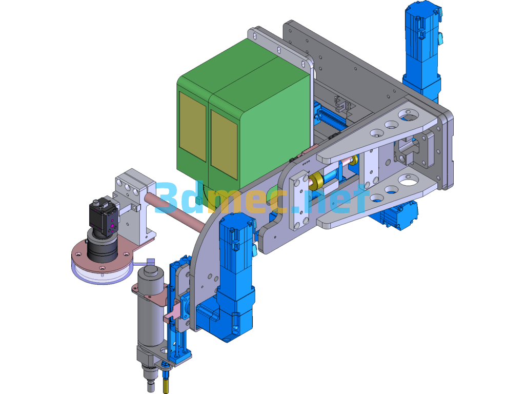 Locking Screw Mechanism SolidWorks 3D Model Free Download