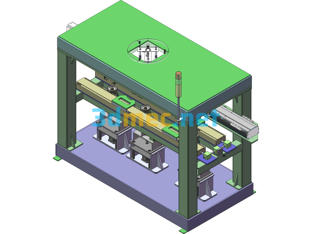 Non-Standard Assembly Welding Machine (Welding Machine Structure + Transplanting Mechanism + Jacking Mechanism) SolidWorks 3D Model Free Download