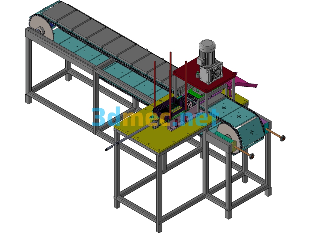 Non-Standard Automation Cell Phone Key Punching And Cutting Machine Exported 3D Model Free Download