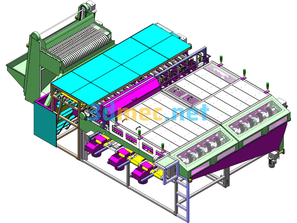 Non-Standard Automated Betel Nut Production Line SolidWorks 3D Model Free Download