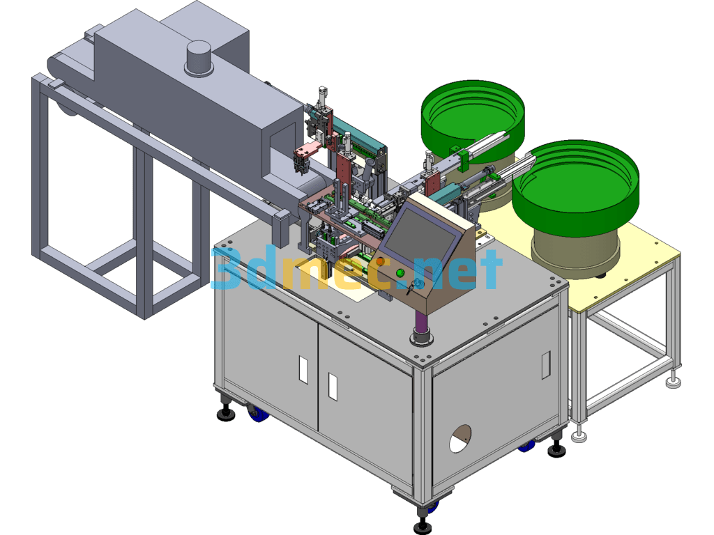 Non-Standard Automated Inductor Assembly Machine 3D Model + Engineering Drawings + BOM Table SolidWorks 3D Model Free Download