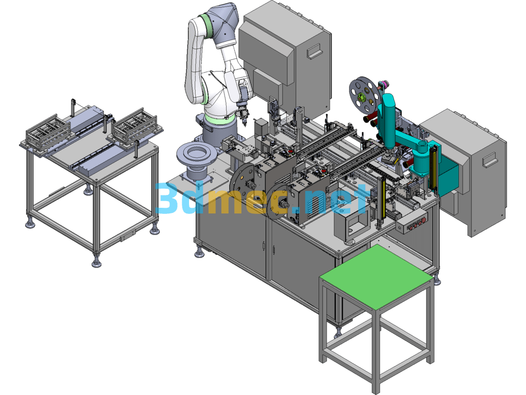 Non-Standard Automation Jacking Stripping Film Assembly Line SolidWorks 3D Model Free Download