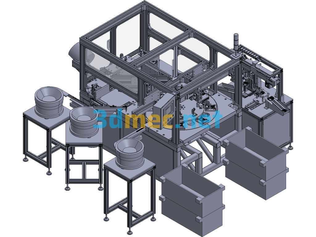 Non-Standard Automatic Assembly Machine Exported 3D Model Free Download