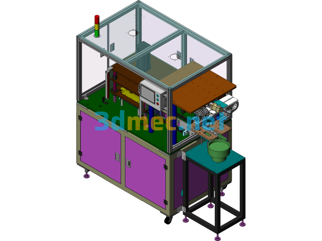 Panel Automatic Loading Hot Melt Machine (With DFM,BOM) SolidWorks 3D Model Free Download