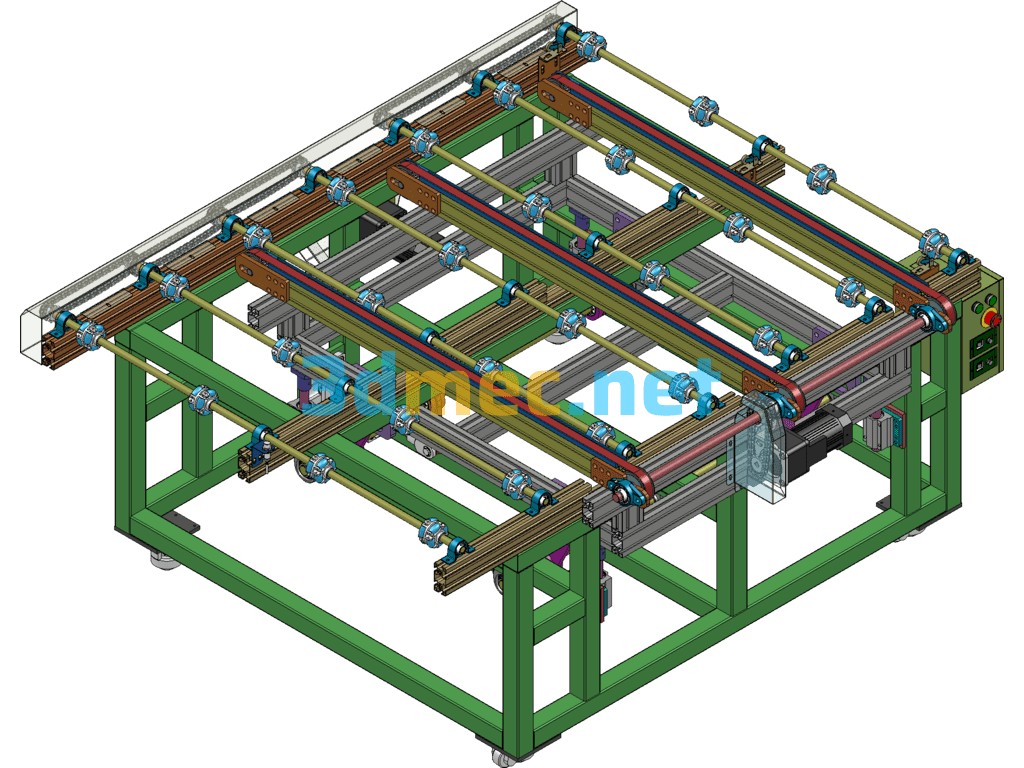 Ejector Reversing Conveyor Line SolidWorks 3D Model Free Download