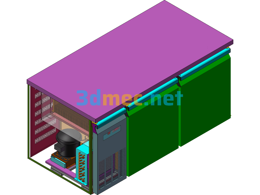 Air-Cooled Cabinet SolidWorks 3D Model Free Download