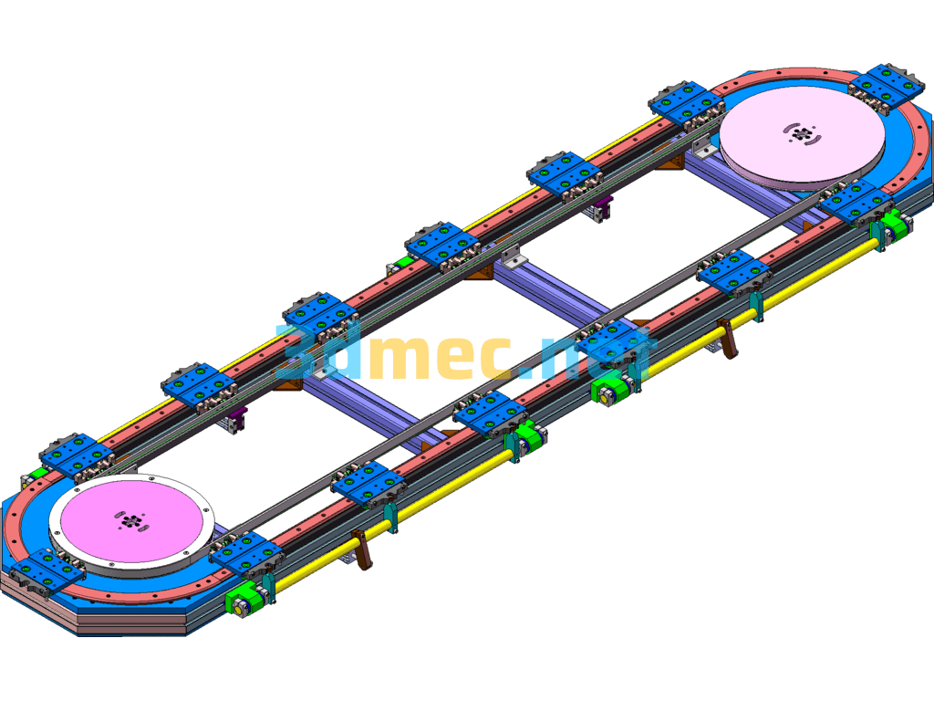 High-Speed Ring Conveyor Line SolidWorks 3D Model Free Download
