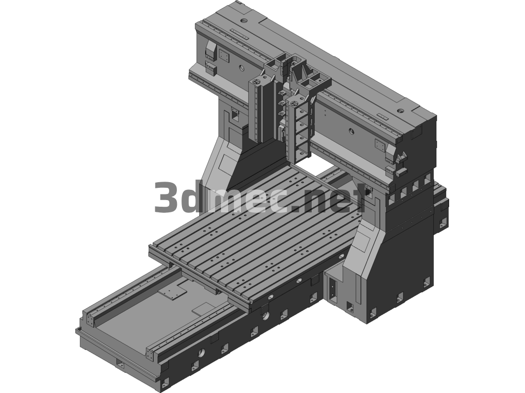 Double Column Machining Center SolidWorks 3D Model Free Download