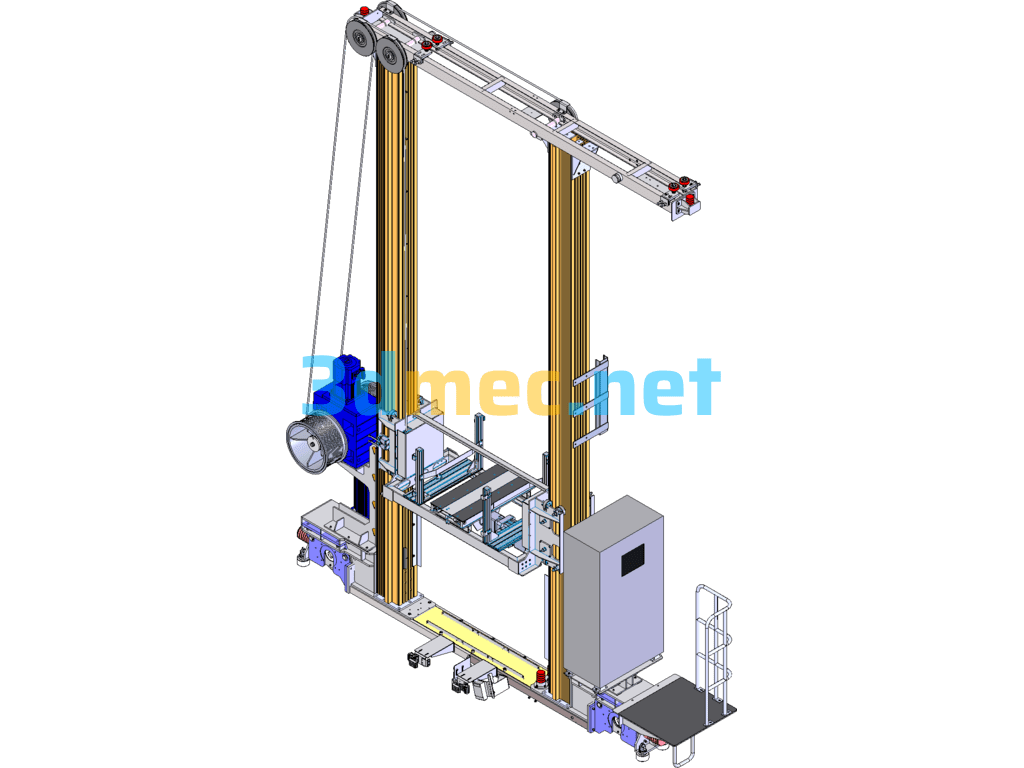 Gantry Type Double Column Stacker Cranes SolidWorks 3D Model Free Download