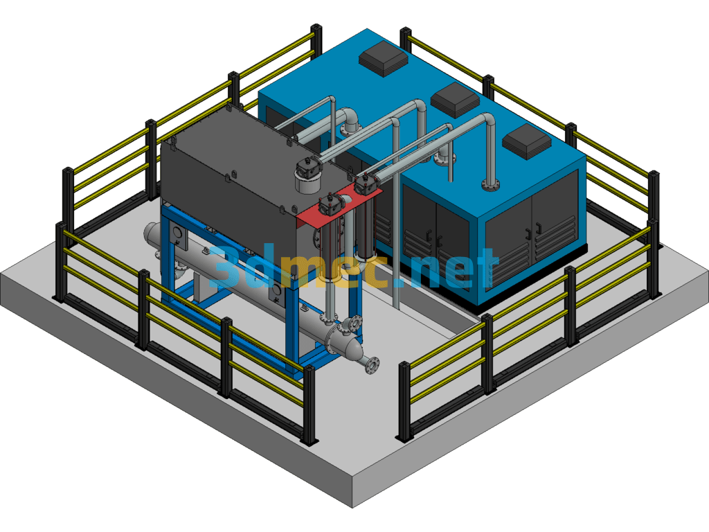 Design Of Large-Scale Reaction Equipment For Mixed Liquids In Chemical Plants Exported 3D Model Free Download