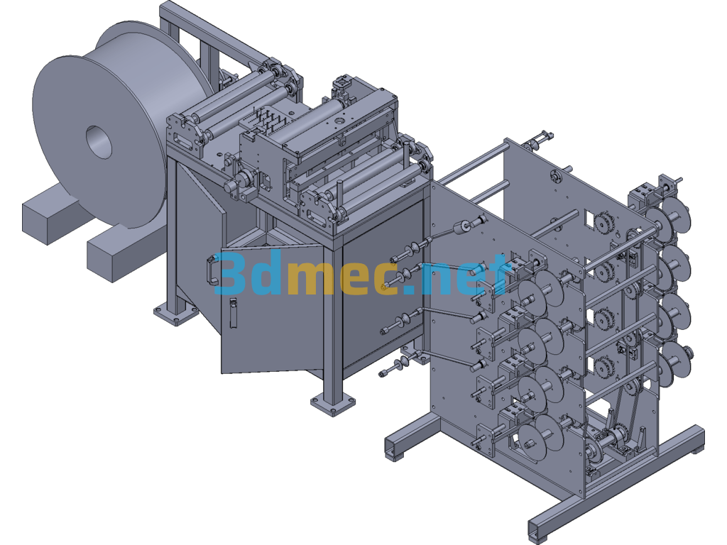 Copper Wire Winding Equipment Exported 3D Model Free Download