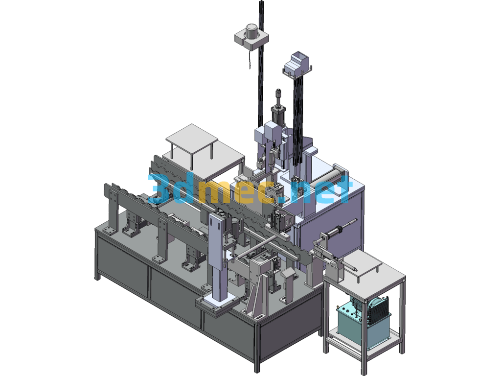 Assembly Machine For Mounting Plugs On Tubular Parts SolidWorks 3D Model Free Download