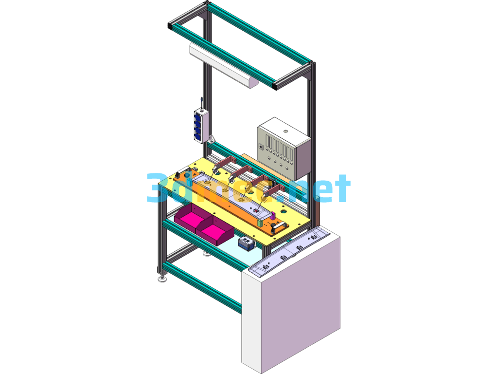 Sunroof Assembly Line-OFFLINE (Center Crossbeam Pre-Assembly Station) SolidWorks 3D Model Free Download