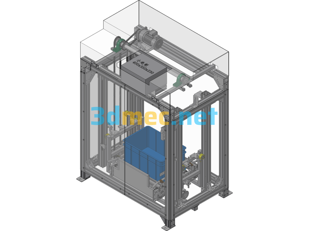 Material Crate Lifter Exported 3D Model Free Download