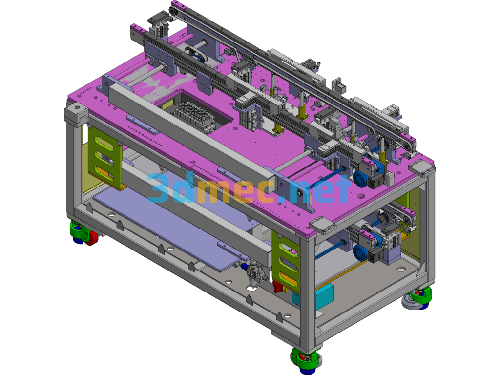 Automatic Width Adjustable Assembly Line Exported 3D Model Free Download