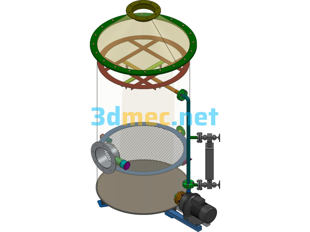 Test Scrubber Tower SolidWorks 3D Model Free Download
