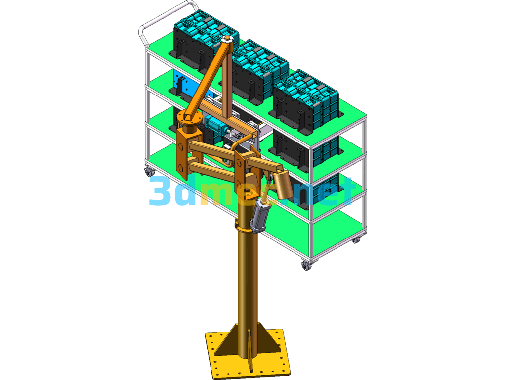 Boosting Balance Crane SolidWorks 3D Model Free Download