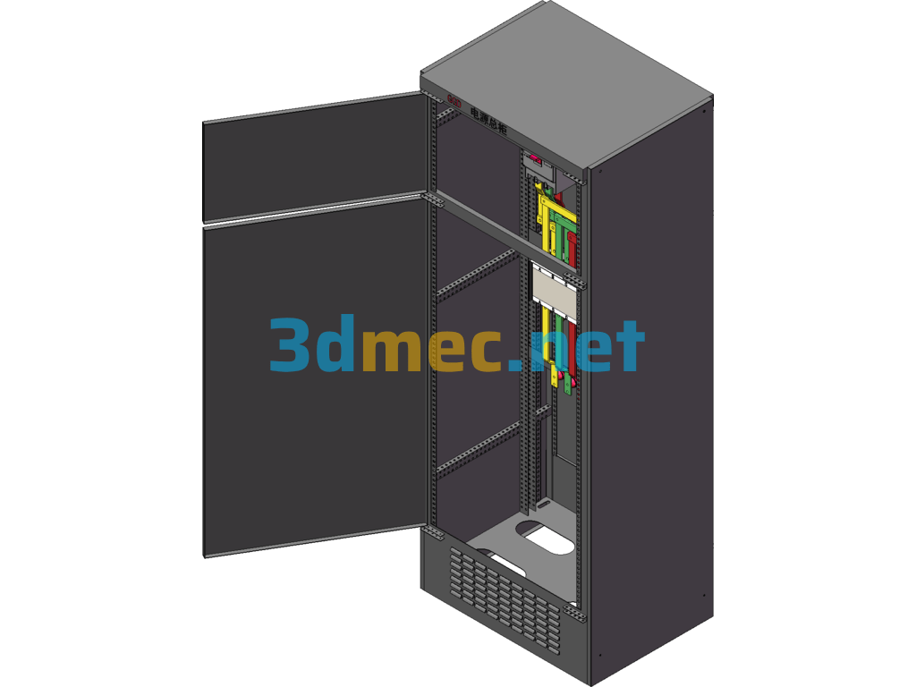 Dual Power Switchgear Distribution Cabinet SolidWorks 3D Model Free Download