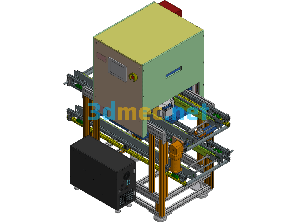 In-Line Presses Exported 3D Model Free Download