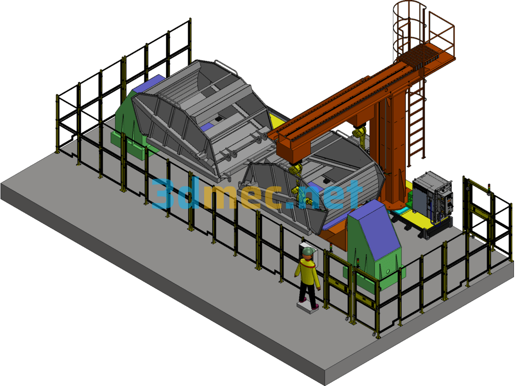 Dump Truck Front Box Welding Production Line Exported 3D Model Free Download