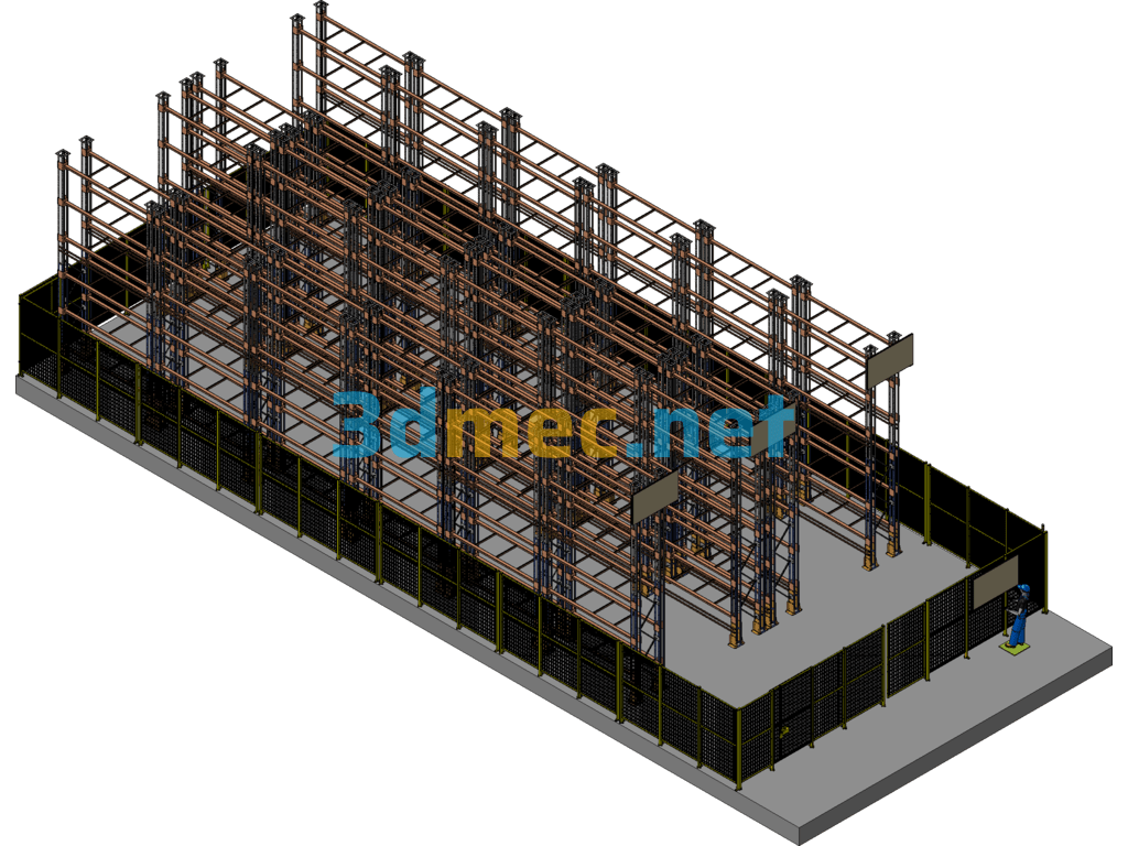 Storage Warehouse In The Form Of Cattle Leg Racks Exported 3D Model Free Download