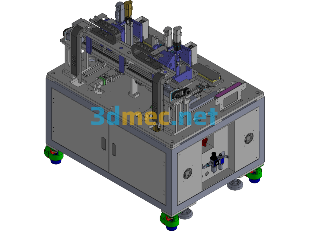 Duplex Hot Melt Equipment Exported 3D Model Free Download