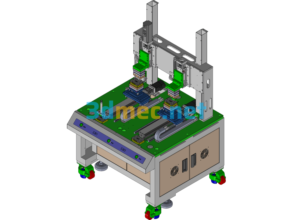 Duplex Servo Hot Press Exported 3D Model Free Download