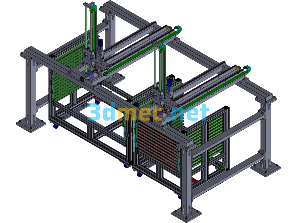 Short And Long Product Loading Equipment Exported 3D Model Free Download