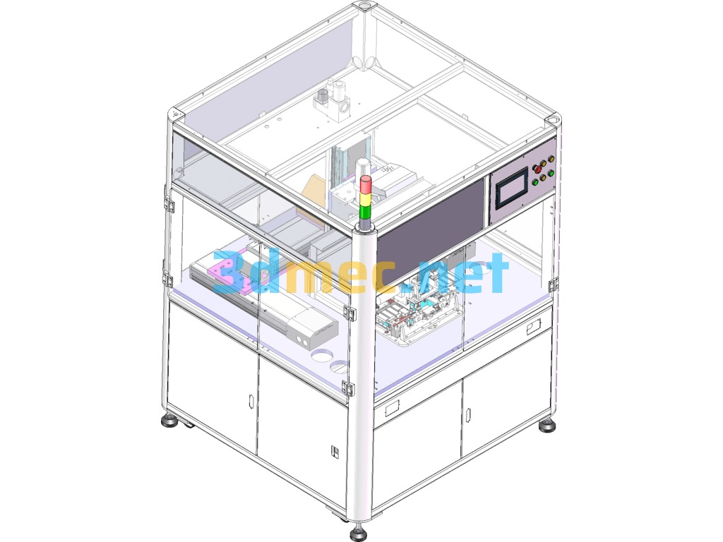 Automatic Chip Molding Equipment Semiconductor Integrated Circuit Back-Channel Packaging SolidWorks 3D Model Free Download