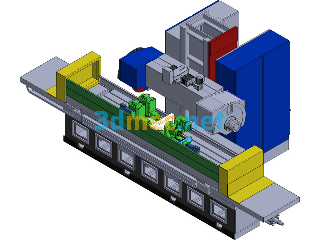 High-Speed Cutting Machine For Bi-Directional Heat Sinks SolidWorks 3D Model Free Download
