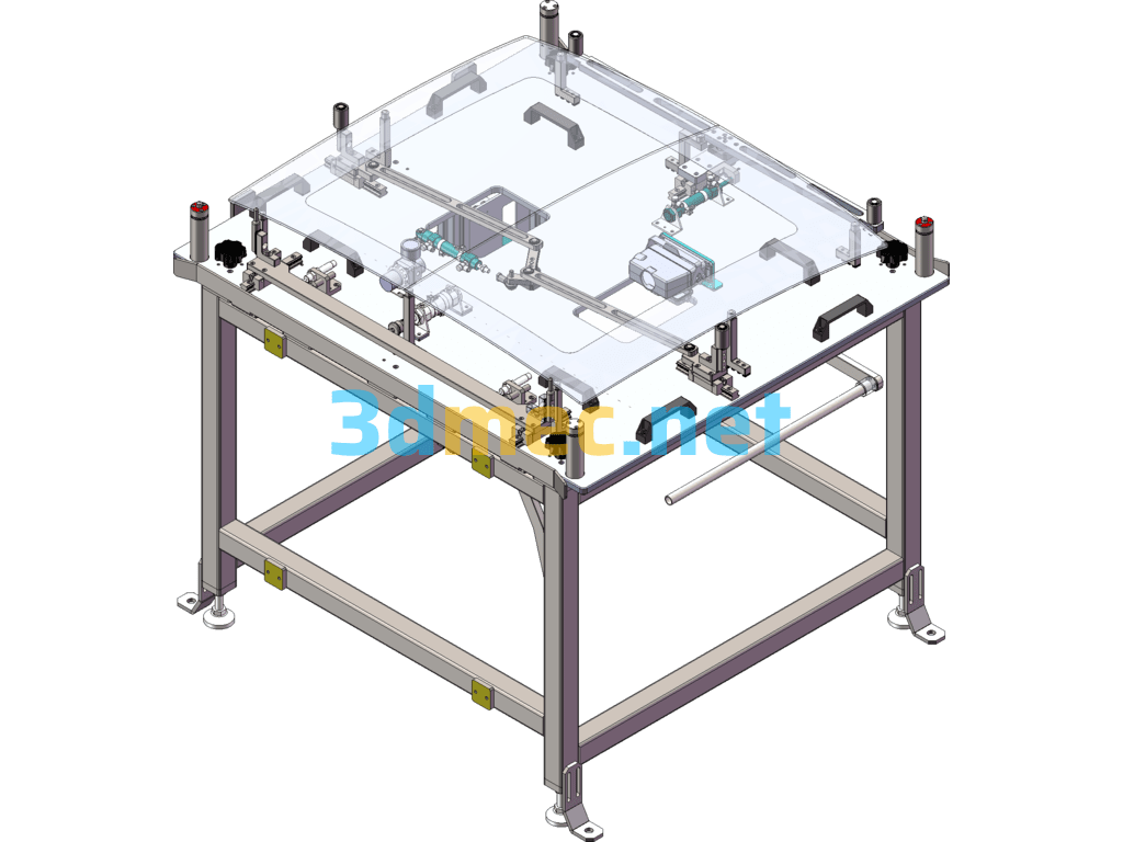 Sunroof Assembly Line PA160 (Mobile Glass Gluing Station) SolidWorks 3D Model Free Download