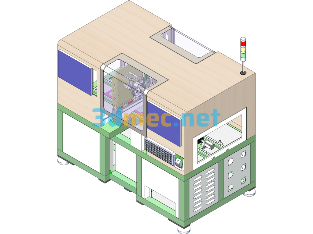 Automatic Double Head Locking And Paying Assembly Machine SolidWorks 3D Model Free Download