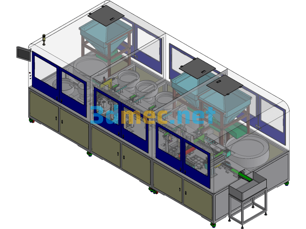 Socket Assembly Line Automatic Assembly Equipment Exported 3D Model Free Download