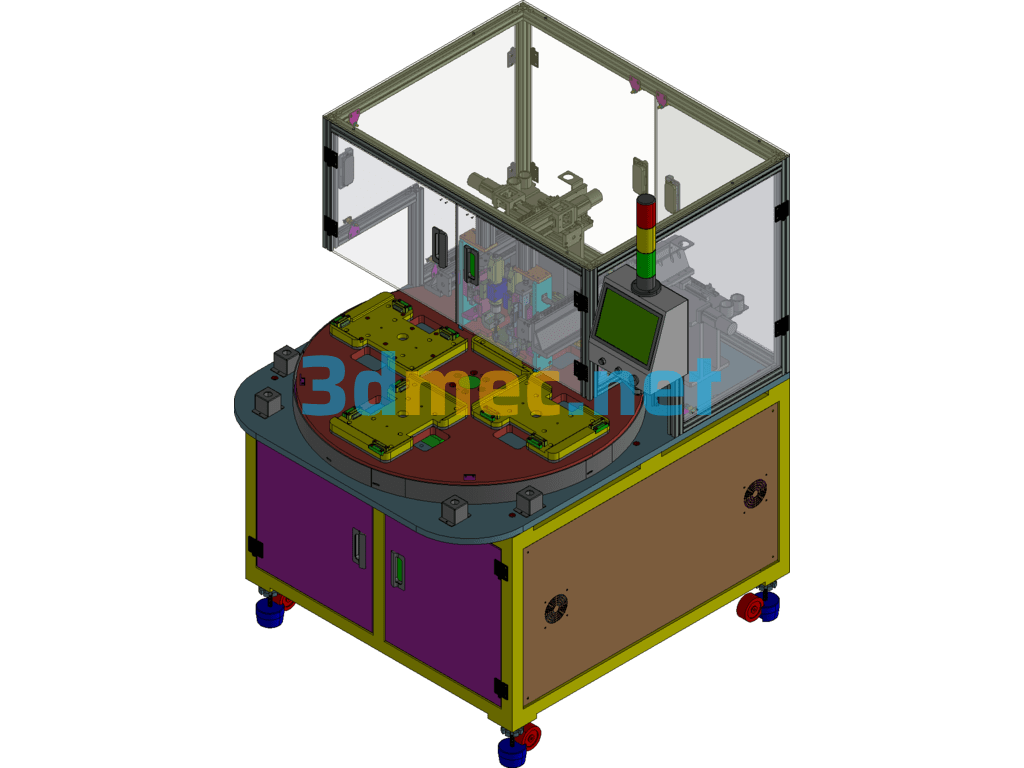 Turntable Type Automatic Locking Screw Machine Exported 3D Model Free Download