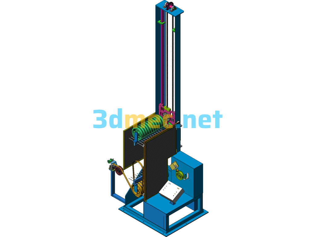 100 M Core Storage Rack SolidWorks 3D Model Free Download