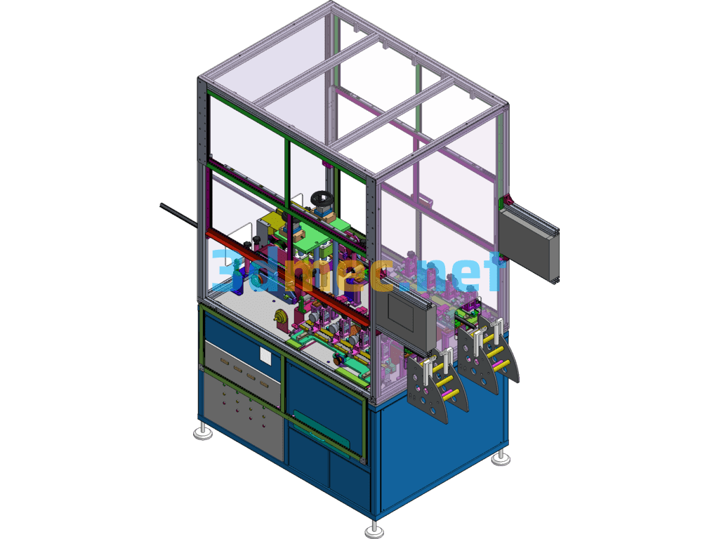 Dual Traction Horizontal Punching Machine SolidWorks 3D Model Free Download