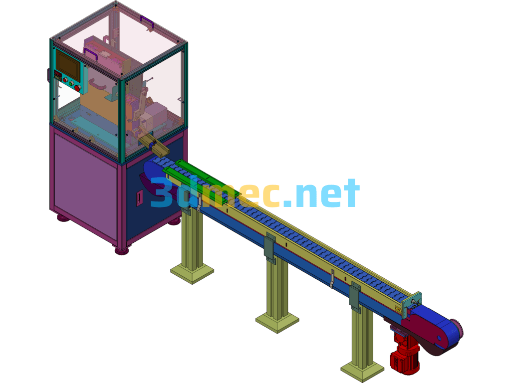 Wire Box Automatic Loading Equipment SolidWorks 3D Model Free Download