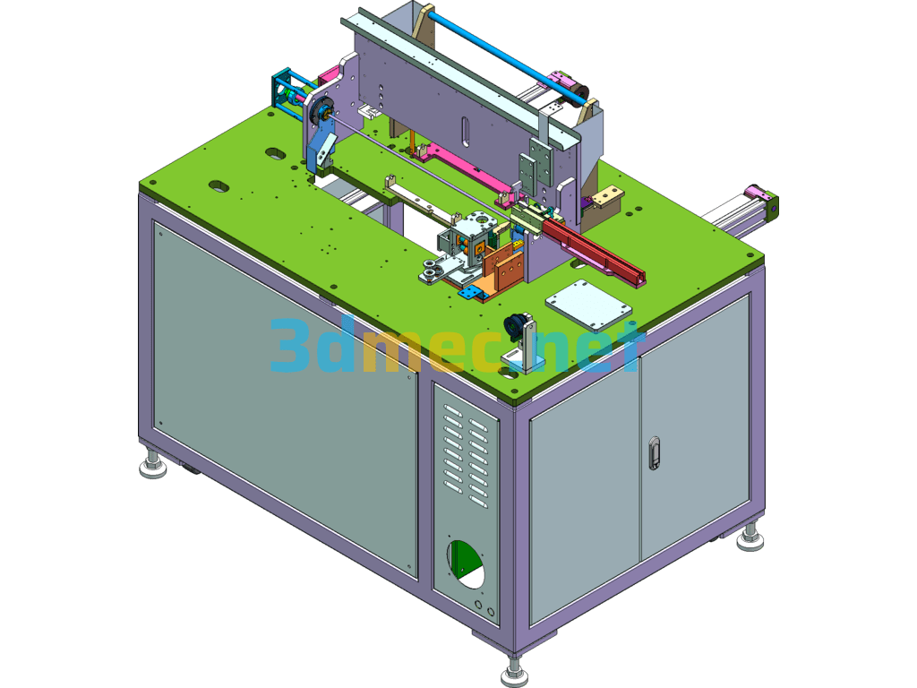Semi-Automatic Coil Winding Machine+Engineering Drawing+BOM SolidWorks 3D Model Free Download