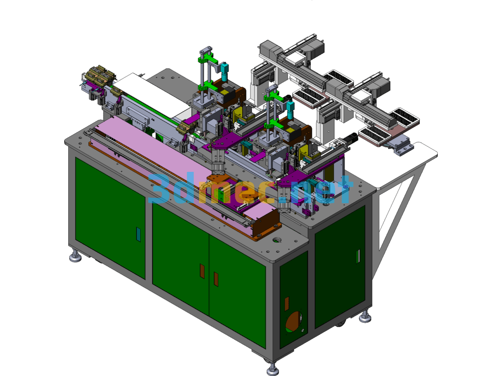 A Kind Of Battery Manual Feeding Cap Labeling Machine SolidWorks 3D Model Free Download