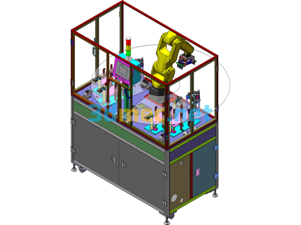 Automatic Loading And Unloading Of Mass Production Molds + BOM SolidWorks 3D Model Free Download