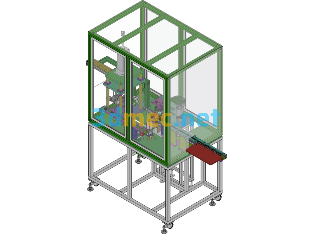 Fuel Pump Outlet Pan Automatic Assembly Machine SolidWorks 3D Model Free Download