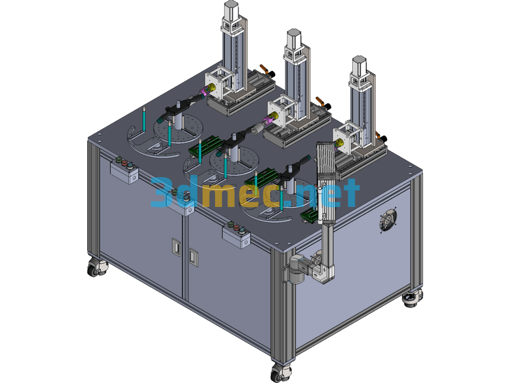 Automotive Combination Switch Test Bench SolidWorks 3D Model Free Download