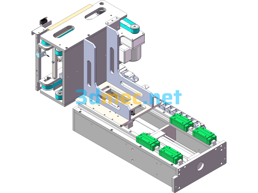 Elevating And Retracting Conveyor Belt Mechanism SolidWorks 3D Model Free Download
