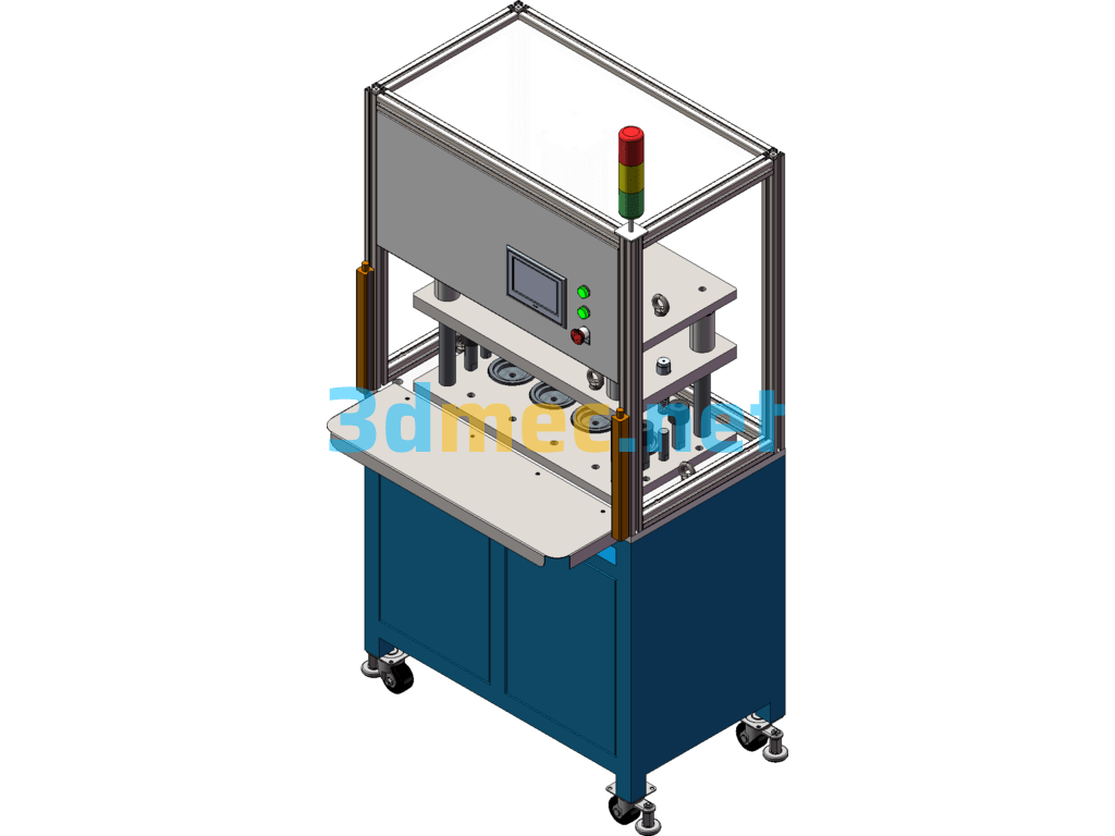 Taper Spring Spring Sizing Machine Strong Press Machine 4 Station Vertical Type SolidWorks 3D Model Free Download