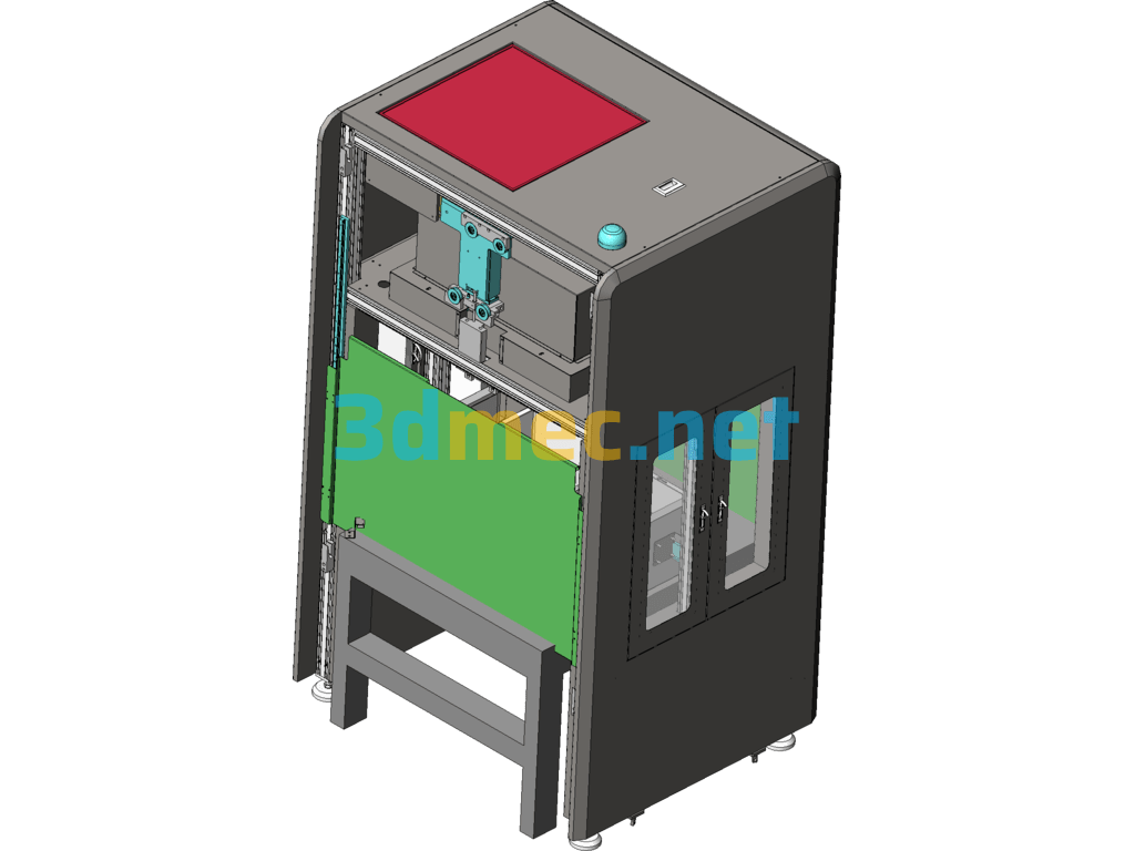 Air Shower + RF + Scanning (Single Box) SolidWorks 3D Model Free Download