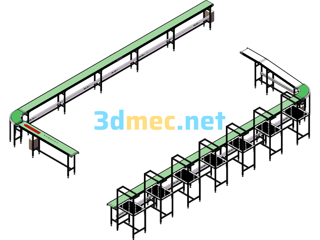 Assembly Line SolidWorks 3D Model Free Download