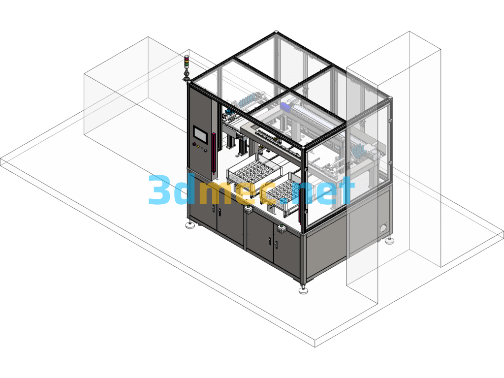 Plastic Parts Automatic Rewinding Machine SolidWorks 3D Model Free Download