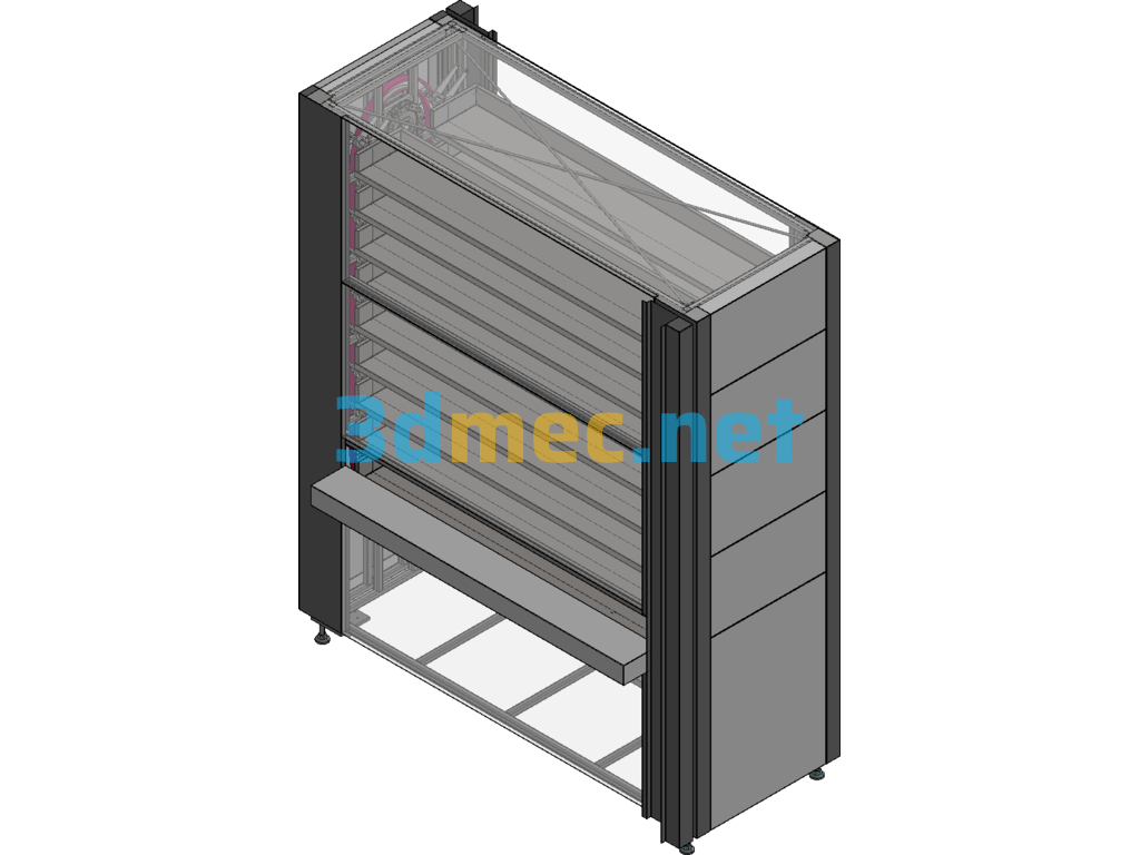 Intelligent Vertical Rotating Container Exported 3D Model Free Download