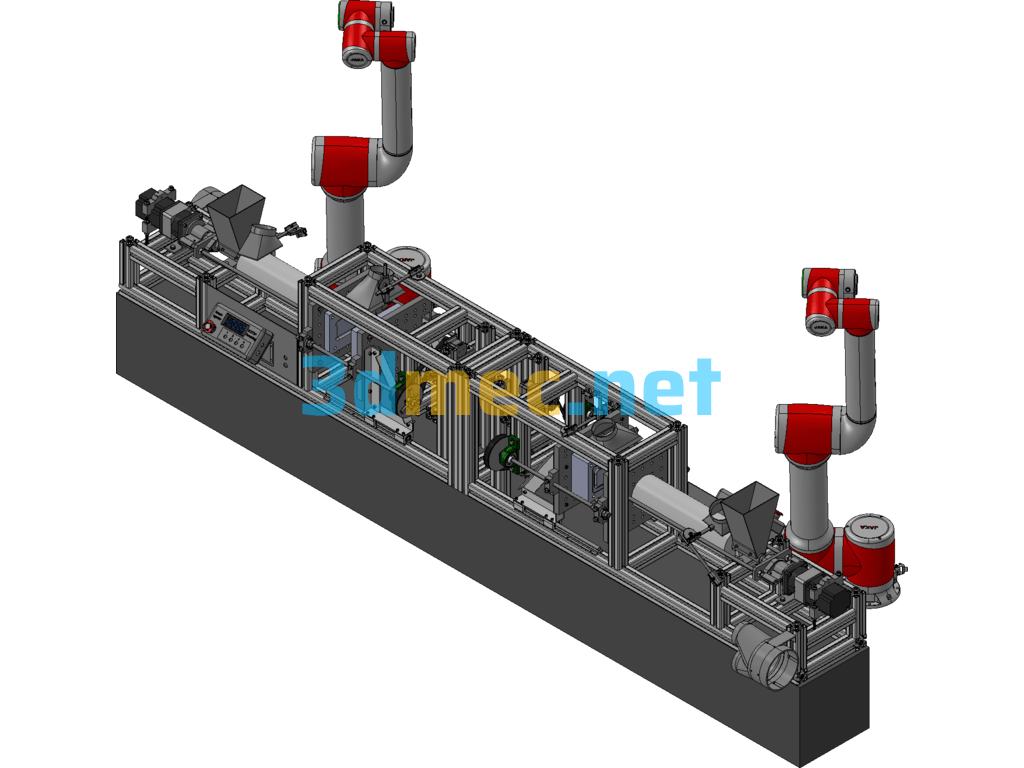 Plastic Injection Molding Machine Exported 3D Model Free Download