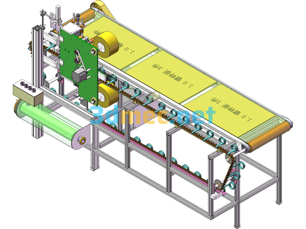 Flowers Automatic Bagging Machine SolidWorks 3D Model Free Download